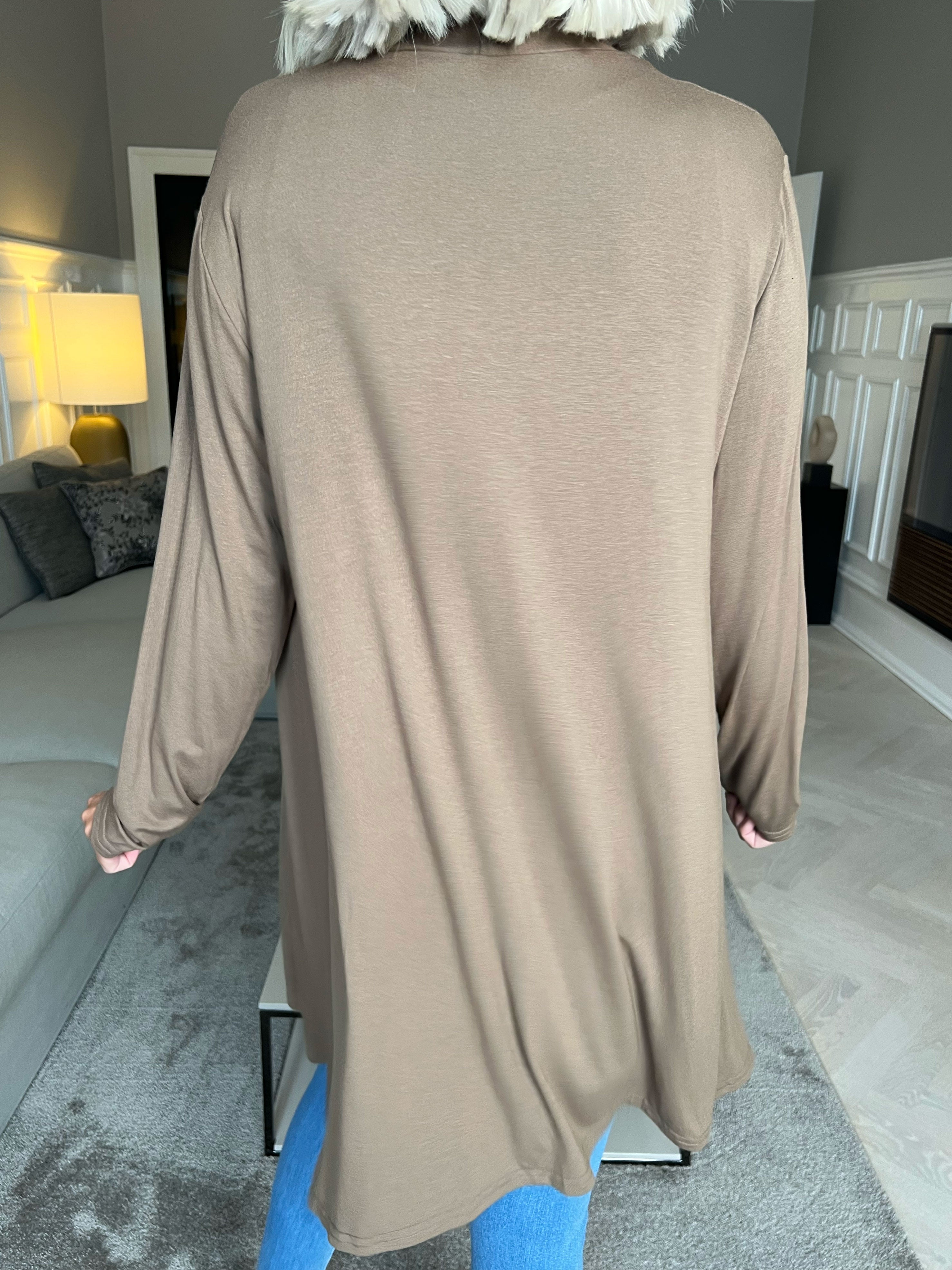 Rosa - Basis cardigan i jersey stof (bestseller)